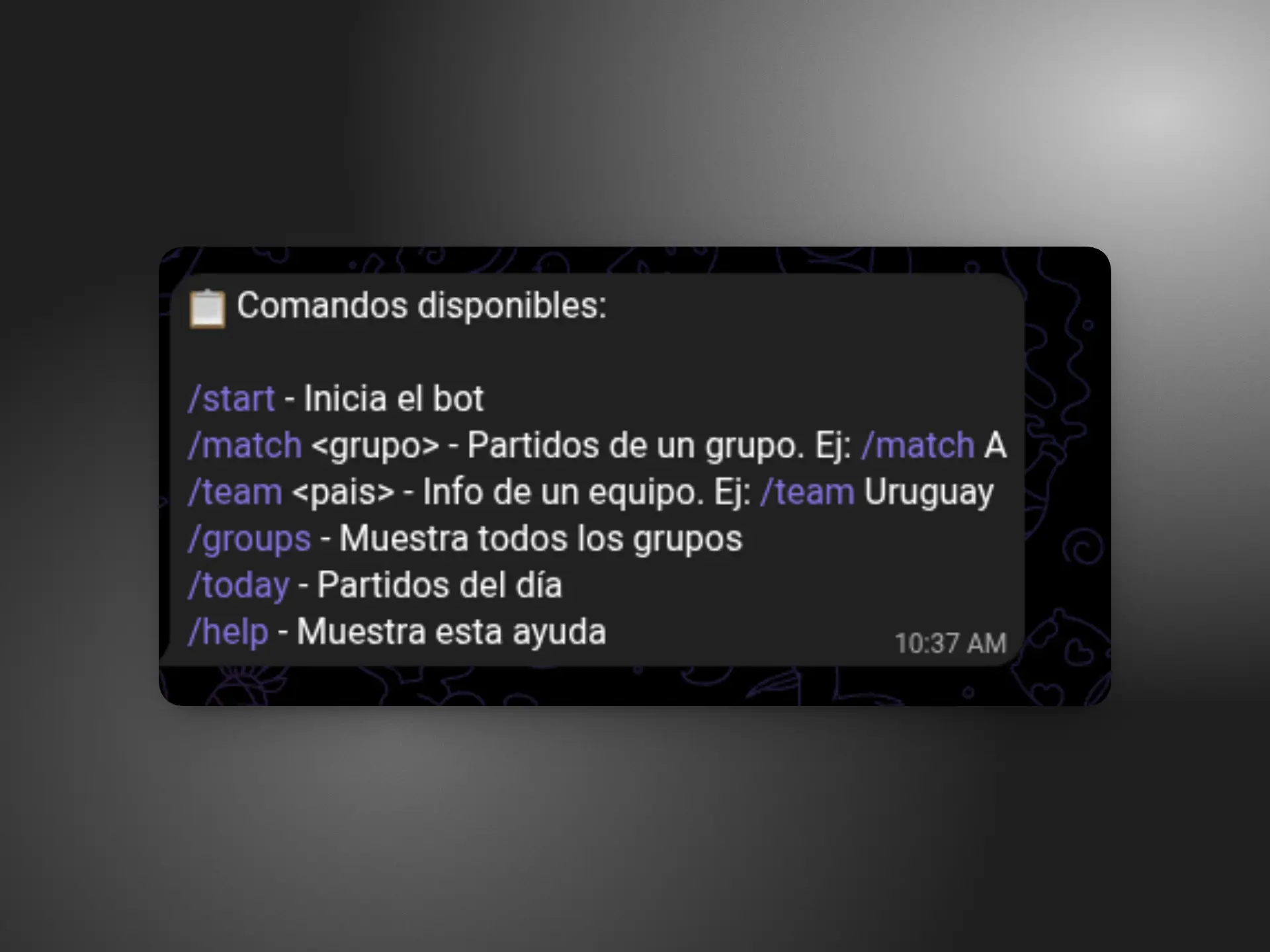 Projectos Bot copa del mundo
